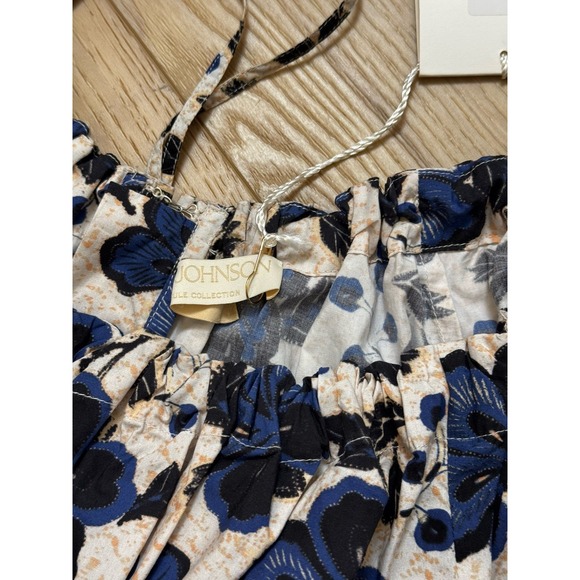 Ulla Johnson Celia Dress Lapis Floral Print Mini Puff Sleeve Tiered Size 0 Blue - Picture 9 of 16